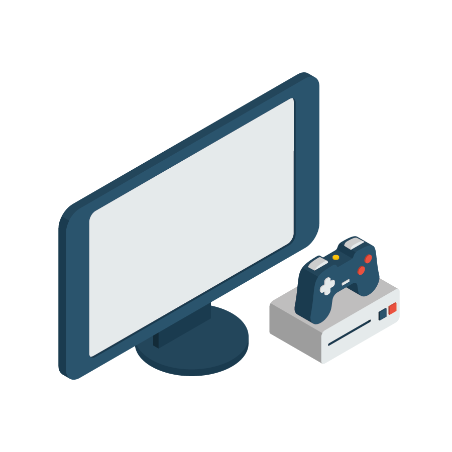 周辺機器を接続したテレビ